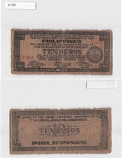 *Philippines Bohol Guerrilla Currency 10 Pesos 1942 Banknote[A7789]8a9
