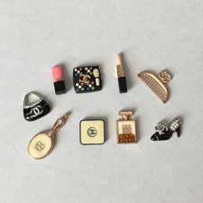 Rare! Miniature Dollhouse Resin Makeup Beauty Vanity Set Accessories Lot w/Pouch