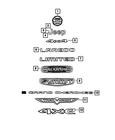 Genuine Mopar Grand Cherokee Nameplate 2021-2024 Jeep 68524488AA