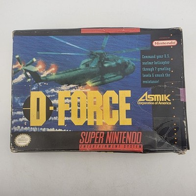 D Force - Box Only - Super Nintendo Snes - Authentic (No Game)