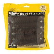 Heavy Duty Self Adhesive Furniture Felt Pads 1-Inch Round Brown 160-Pack Reseala