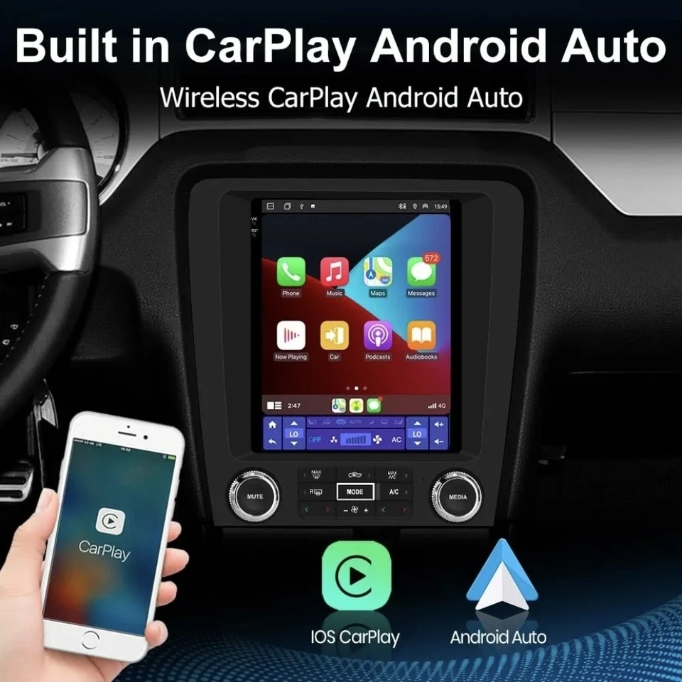 PREMIUM QLED Stereo 10.4 HD Touch Screen Android for Ford Mustang 2010-2014 - Image 3 of 4