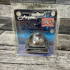 Vintage Airguide Marine Compass Scout White Model 1002 Black NEW OLD STOCK NOS