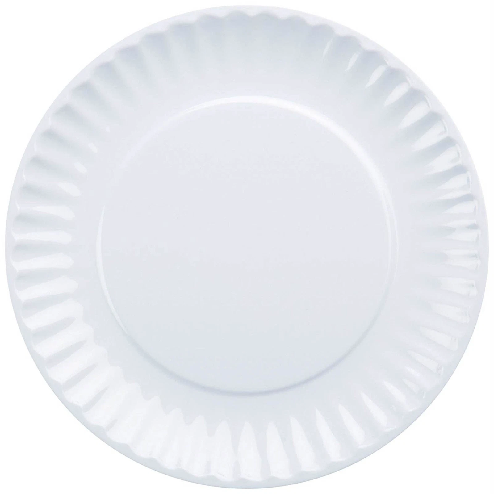 DII White Melamine Picnic Plate