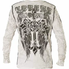 Xtreme Couture by AFFLICTION Men's THERMAL T-Shirt HERCULES Biker MMA