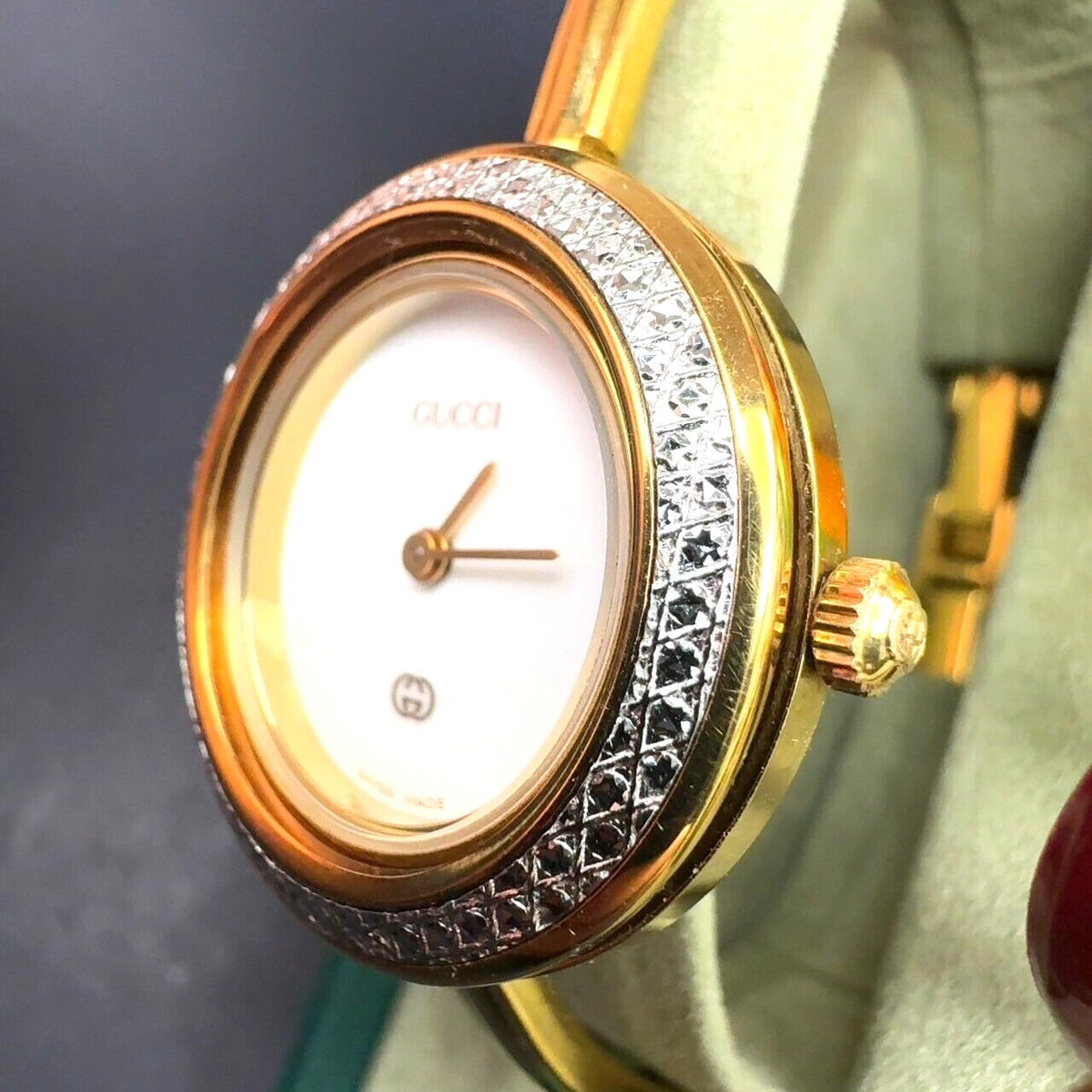 NEAR MINT Diamond Cut Bezel Gucci Change Bezel 11 Colors