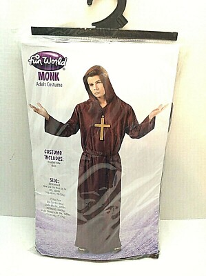 Monk Fun World Halloween Costume Adult One Size Fits Most -New