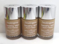NEUTROGENA HEALTHY SKIN LIQUID MAKEUP SPF 20 MEDIUM BEIGE 80 1 OZ - LOT OF 3