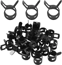 20 Pcs 5/16 Inch ID Spring Band Type Clamps, 8mm Fuel Hose 8mm, 20pcs - Black 