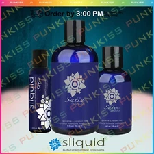 Sliquid Satin Natural Aloe & Carrageenan Lubricant💋Daily Use Moisturizing Lube