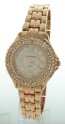NIB Isaac Mizrahi Live women rose gold tone Round ladies 
