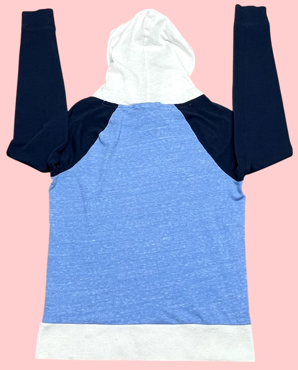 victoria-secret-vs love pink spellout colorblock white hoodie