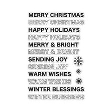 Hero Arts "OFFSET HOLIDAY MESSAGES" Clear Photopolymer Stamps 2024