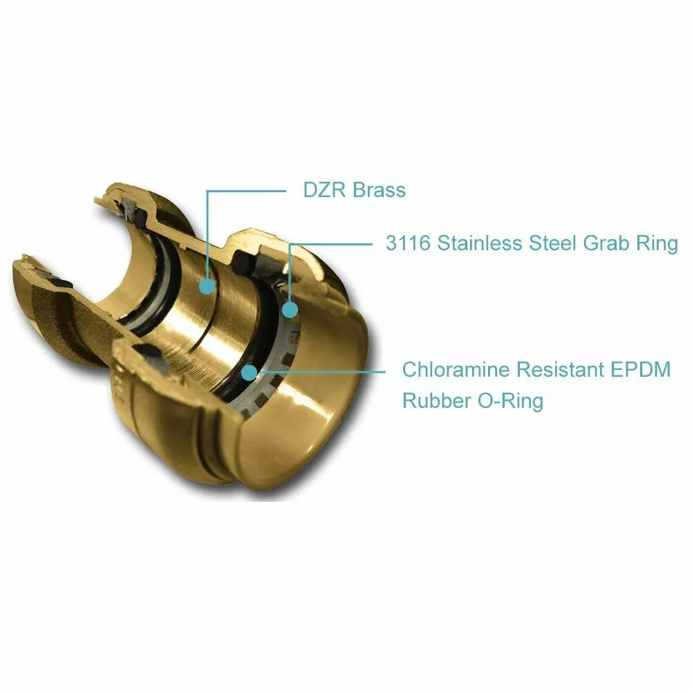 SharkBite Slip Coupling U3016LFA 3 4 inch Repair Plumbing Fitting