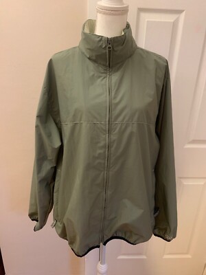 Izod Lightweight Jacket, Mens Size L, Green, Full Zip