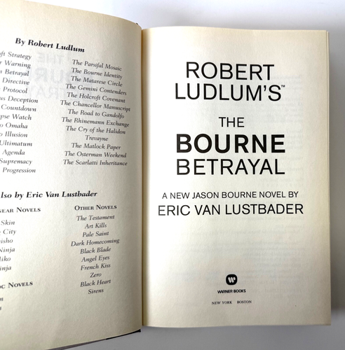 Robert Ludlum's Bourne Betrayal, Eric Van Lustbader HCDJ 1st print LIKE NEW - Picture 10 of 11