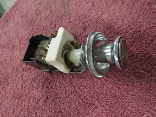1969-70 Oldsmobile 88 / 98 Headlight Switch Assembly With Chrome Bezel & knob