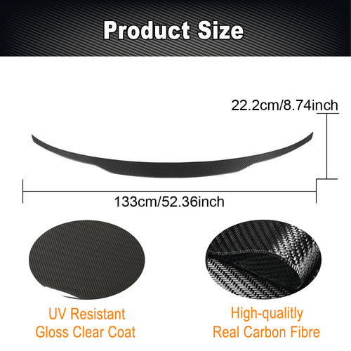 Dry Carbon Heckspoiler Lippe Middle Spoiler Passt für BMW F95 X5M LCI 2023-2024 - Picture 6 of 11