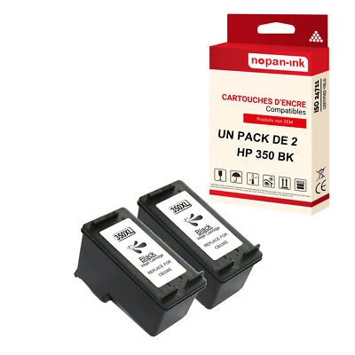 Cartouche HP 350 XL 350XL Noir compatible x2 NOPAN-INK