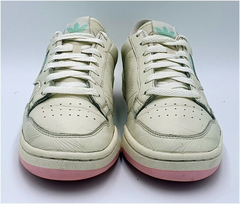 Adidas Continental 80 Leather Trainers BD7645 White Pink Mint UK10