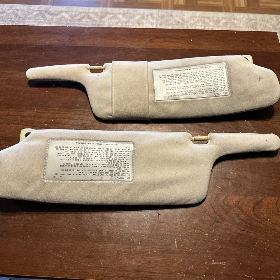 91-99 Mitsubishi 3000GT Stealth Sun Visors Pair Set - Image 2 of 4