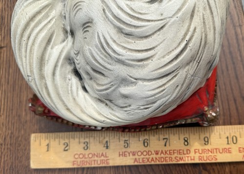 Vintage Large Chalkware White Persian Cat On Pillow Statue Marwal - Picture 3 of 9