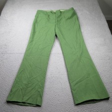 Vintage Levis Mr Levis Sta Prest Flare Pants Mens 38x30 Green Poly Blend