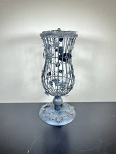 Wine Cork Holder- Urn Cage- Metal w/ Grapevine Rubbed Slight Distress Finish