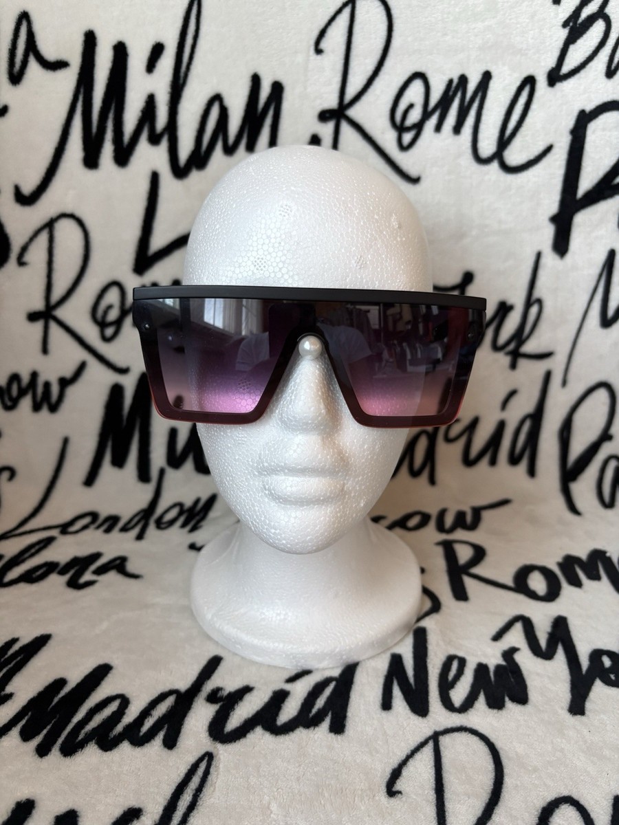 Quay Shield Sunglasses Quay Take A Number Shield Sunglasses, Black Smoke Polarized  main image 4