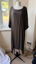Anself Brown Layered maxi dress cheesecloth style size 4XL