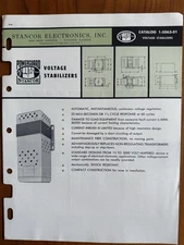 Stancor Electronics Catalog 1-5063-01, Powerguard Voltage Stabilizers, Chicago