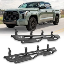 For Toyota Tundra 2022-2025 CrewMax Cab Bolt-on 3- Raised Steps Running Boards