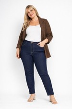 Old Navy Womens Jeans Plus Sz 30 Petite Short Dark Wash High Waist Slim Straight