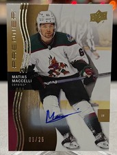 2023-24 Upper Deck Premier Matias Maccelli Rookie GOLD Autograph 06/25