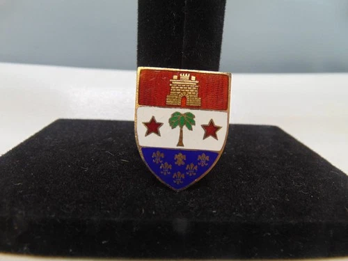 World War 2 II Military U.S. Army 110th Infantry Division Enamel Sterling Pin