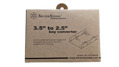 NEW SilverStone 3.5'' to 2.5'' Bay Converter Drive SDD HDD