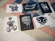 Art Cards For Baby 0-12 months ~ Wee Gallery Infant  ~ Peek-a-boo Collection