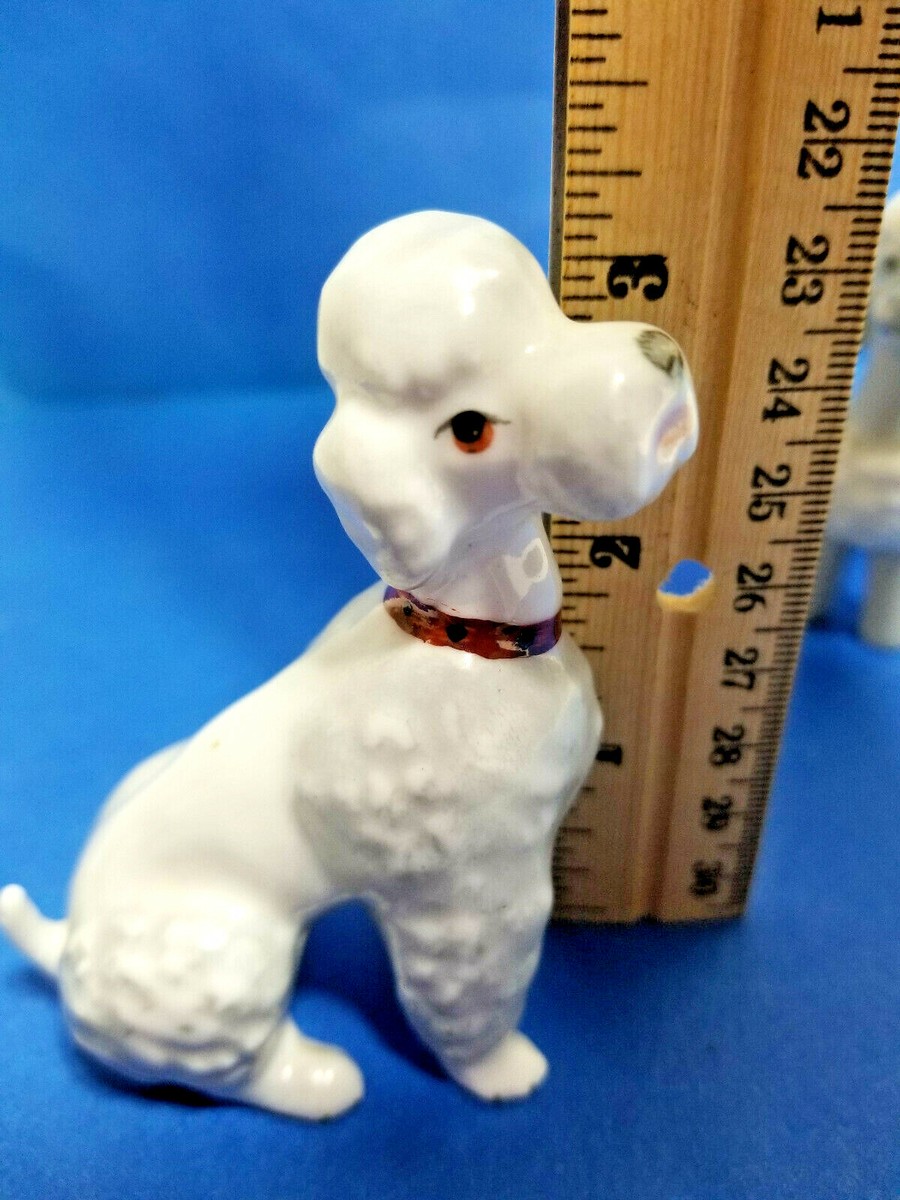 LLADRO NAO Miniature & Sitting/Unbranded Poodle Dog Figurine White