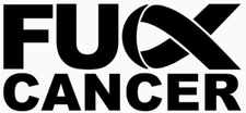Fuck-Cancer Awareness Ribbon Vinyl Decal Car Truck Window Sticker Black White