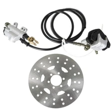 Rear Hydraulic Brake Caliper Assembly + Disc Rotor Kit For ATV Go-kart Fast Ship