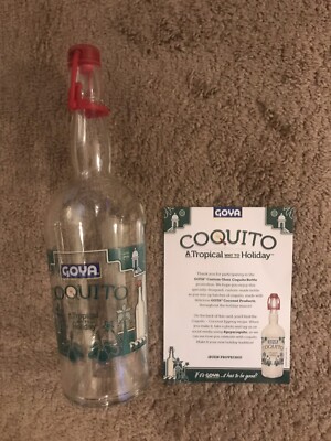 2021 Official Goya Eggnog Coquito Bottle Botella With Stopper Limited Edition