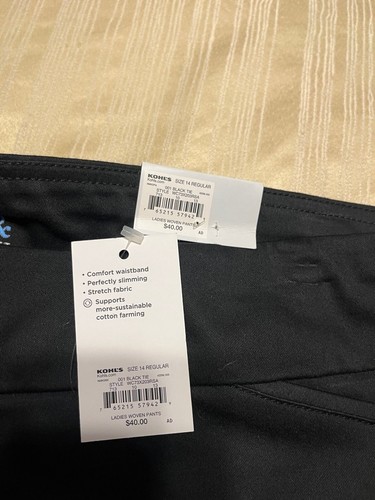 Neu mit Etikett Croft & Barrow The Effortless Stretch-Hose gerades Bein mittlerer Bund Größe 14 - Bild 7 von 7