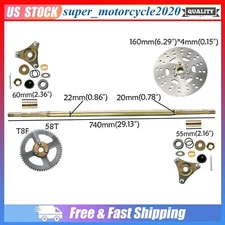 Complete Go Kart Live Rear Axle Kit Wheel Hub For Go Kart Trike Quad Boat Cart