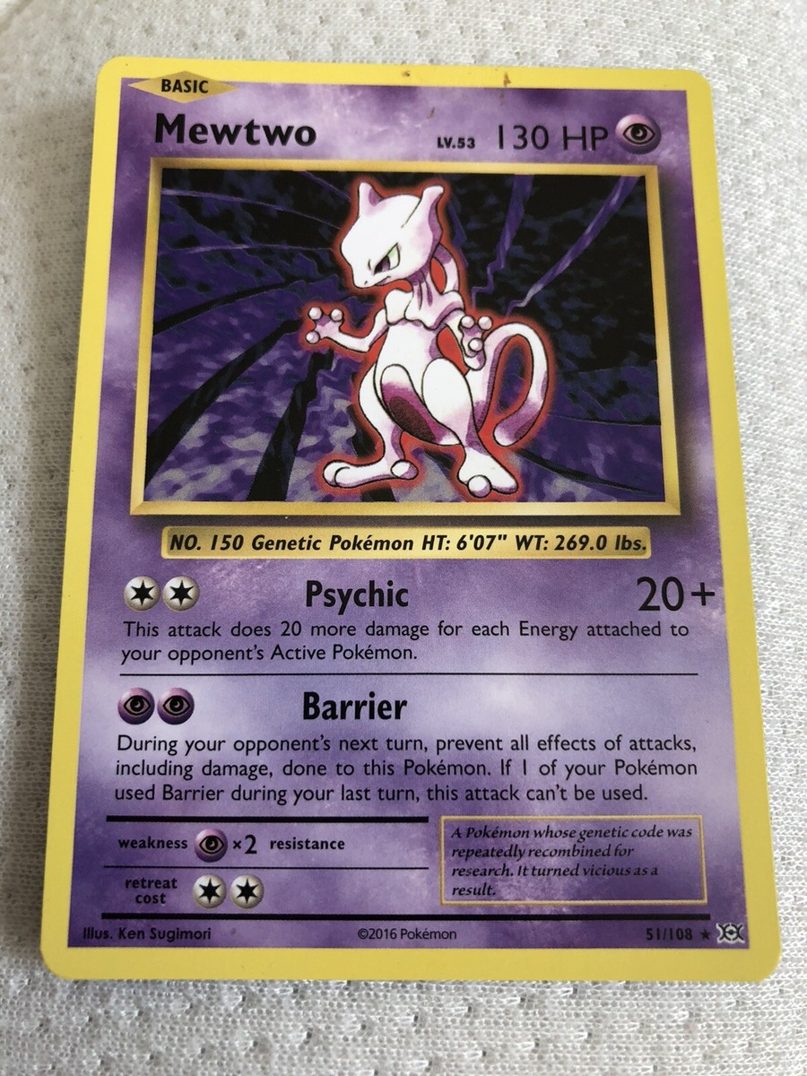 Mewtwo Pokémon card 130 HP NOT PLAYED | eBay