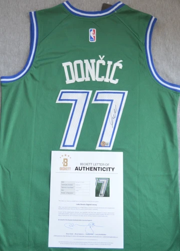 Luka Doncic Autographed Signed Jersey Beckett LOA NBA Dallas Mavericks LA Lakers