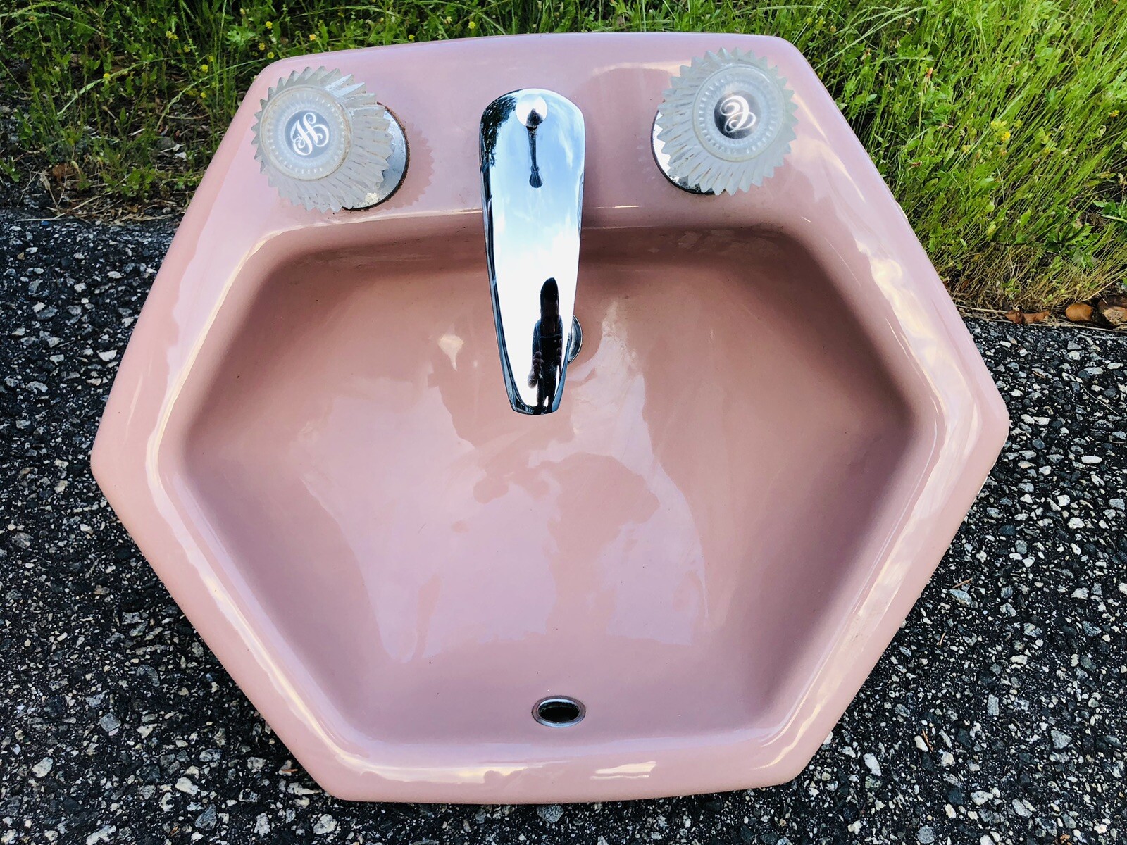 Vintage Mid Century Pink Kohler Bathroom Set Bath Tub Toilet & Cast