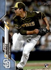 2020 Topps Series 1 ANDRES MUNOZ Fathers Day Blue 14/50 Padres RC Rookie #56