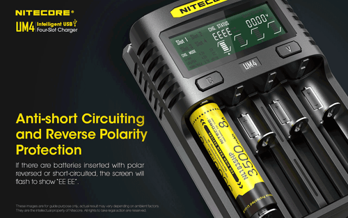 Nitecore UM4 Quick Charge Intelligent USB 4-Slot Charger - Picture 8 of 12