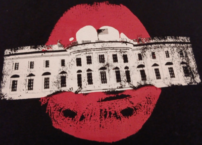 POTUS グラフィック Tシャツ Unisex XL POTUS Black White House Lips Graphic T Shirt | eBay