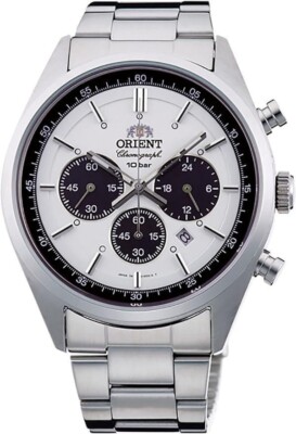 ORIENT NEO70's SOLAR PANDA WV0041TX Men's Watch Wristwatch Silver